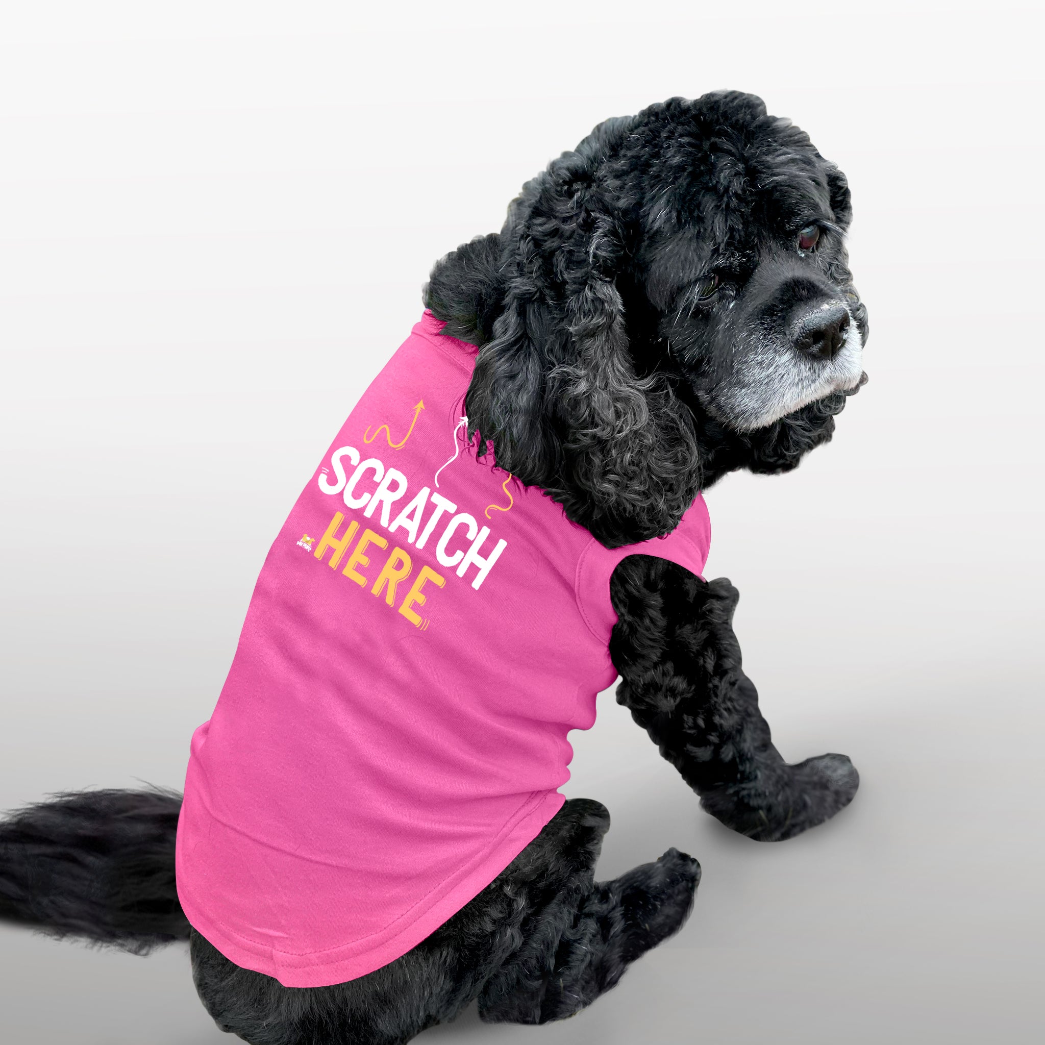 Funny dog t shirts Scratch here Up MV Pupz MV Pupz Inc